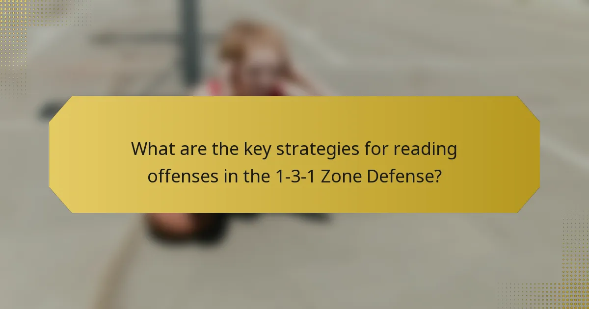 What are the key strategies for reading offenses in the 1-3-1 Zone Defense?