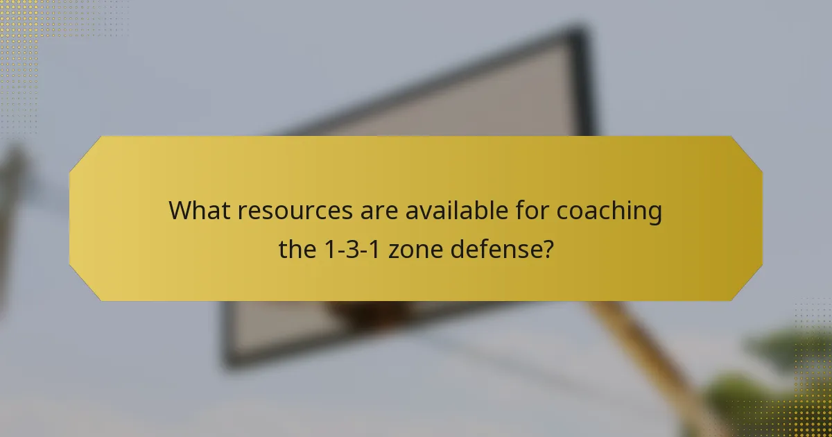 What resources are available for coaching the 1-3-1 zone defense?