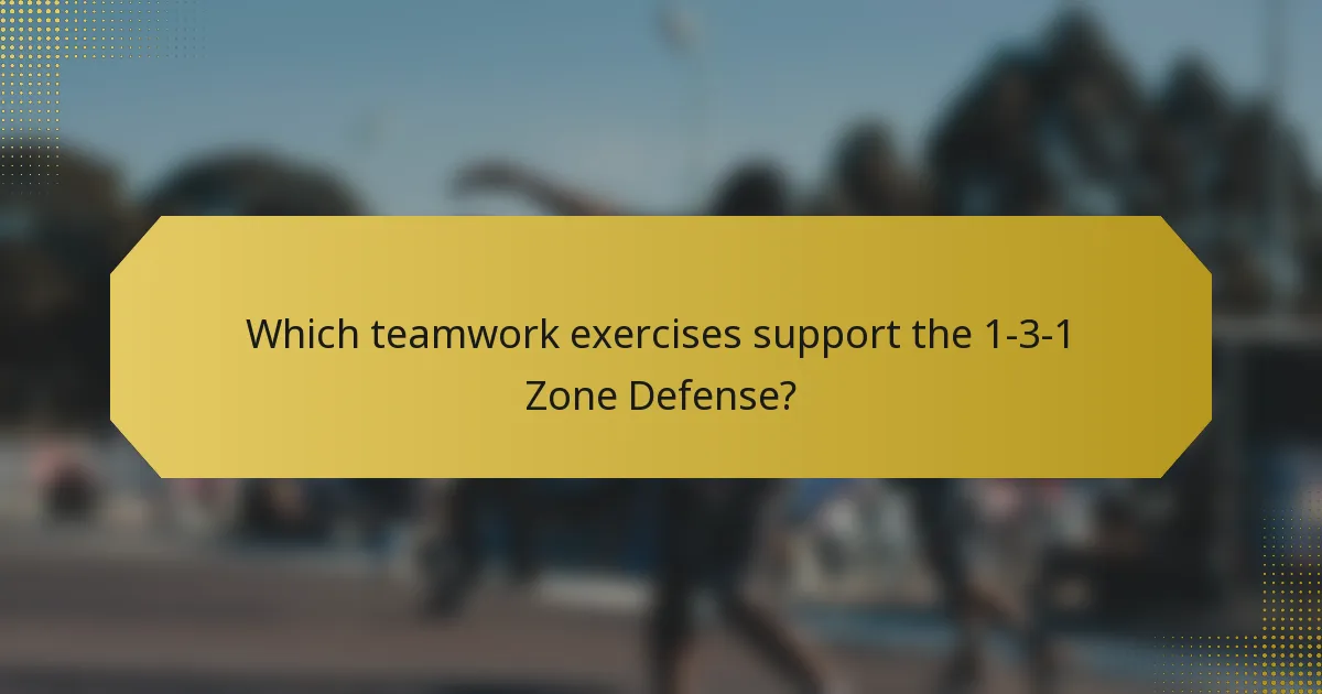 Which teamwork exercises support the 1-3-1 Zone Defense?